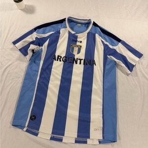 Mitre Argentina Soccer Jersey Blue and White